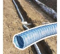 French Drain Pipe Perforated,Soft Infiltration Drain, French Drain Pipe, Land Drainage System, Non Woven Fabric with Steel Wire Reinforced, for Yard/Houseside/Garden/Lawn/Patio/Landscape(L