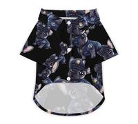 French Dulldog Cute Police Dog Shirts Summer Pet Clothes Comfort T-Shirts Short Sleeveless Top for Cats Dogs XL