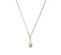 French elegant micro inlaid zircon water droplet necklace, women's simple necklace