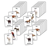 French English Bilingual Flash Cards | Learn French Language | Montessori Cards | Choose Your Set (Farm Animals)