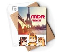 French Expressive Laughter Paris Postcards Envelopes Cards Mailing Year Horse