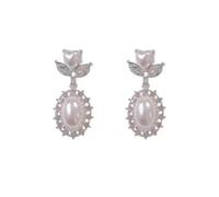 French exquisite fairy retro pearl earrings light luxury temperament minority design sense