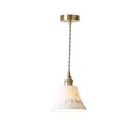 French Exquisite Pendant Lamps,White Lampshade Hanging Lighting,Ceramics Brass Fittings Ceiling Lights,Rope Adjustable Chandelier,E27 Base Lantern Lighting,Bed Room,Bedside Made in China