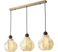 French Fabric Dinging Room Ceiling Light 3-Light Vintage Home Art Decor Hanging Light Cream Style Dining Room Lamp Kitchen Island Chandelier for Above Table Living Room