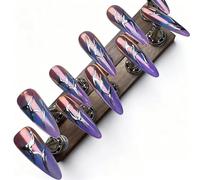 French Fake Nails Starlight Sparkle Cute Cool Hand-made Shaped Press On Cover Q7Q9 Almond European Nail Nai Full Wearable