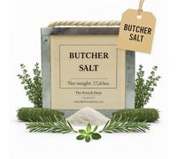 French Farm Butcher Salt Box, Gourmet Salt Gift Set with Herbs (Rosemary, Thyme, Sage, Marjoram) Flavored Salt Sampler & Finishing Salt Gift Set - Fancy Salt Set for Cooking, Grilling & Food Lovers