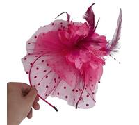 French Fascinator Pillbox Headband with Feather for Opera Cocktail Tea Party