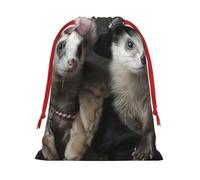 French Fashion Model Ferrets Print Convenient Drawstring Gift Wrapping Bag Lightweight Comfort Suitable All Occasions