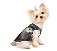 French Fashion Model Ferrets print Dog Shirts for Small Dogs Stretchy T-Shirts Lightweight Tank Top Sleeveless Striped Vest