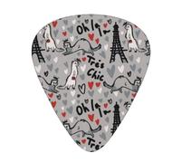 French Fashion Model Ferrets Print Guitar Picks,12 Pack Guitar Plectrums Thin, For Bass Electric Acoustic Guitars Ukulele