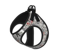 French Fashion Model Ferrets Printing Puppy Summer Vest Harness With Reflective,Dog Accessories For Small Medium Large Dogs And Cats