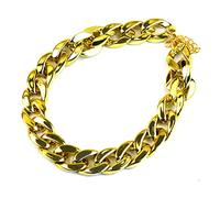 French Fighting Dog Bully Gold Chain Small Medium-sized Collar Pet Necklace Jewelry Accessories