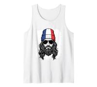 French Flag Beanie Man National Pride Travel Tank Top