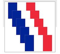 French Flag Bike Sticker Pack of 5 (60mm x 36mm) Waterproof FRA Flag Labels for Helmet iPad Fridge Bike Van Car Packwith® #P1059