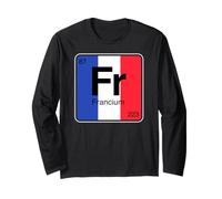 French Flag Chemical Element Francium Chemistry Science Cool Long Sleeve T-Shirt