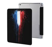 French Flag Colorful Stylish Tri-fold Tablet Case Compatible with IPAD 2017/2018/Air1/Air2 (9.7in) Anti-Scratch Covers with Pen Slot