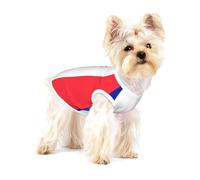French flag Full Print Cotton Pet Vest S Dog Cat Clothes Soft Elastic Breathable Pullover Pet