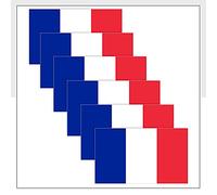 French Flag Helmet Stickers Pack of 6 (50 x 33 mm) Waterproof FRA Flag Labels for Bike Van Laptop Car Packwith® #P1059