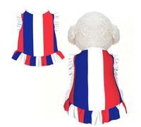 French flag L Pet Apparel for Small Dogs-Cute Summer Outfit for Puppy, Soft Breathable Pet Clothes for Cat