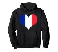 French Flag Love Heart Pullover Hoodie