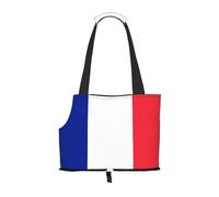 French Flag Pet Carrier Bag-Foldable Travel Tote For Small Dogs Cats, Portable Soft Sided Pet Crate With Seatbelt For Cat Puppy