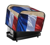 French Flag Print 4-Slice Toaster Cover Kitchen Appliance Washable Countertop Protector Accessory