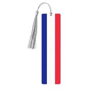 French Flag Print 5pcs Wooden Bookmark for Men Women, Bookmarks with Tassel, Bookmarks Gifts for Book Lovers