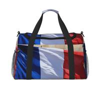 French Flag Print Ample Space Travel Duffle Bags Large Capacity Hand Travel Bag for Airplane Weekend