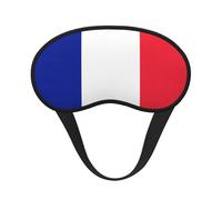 French Flag Print Black Out Eye Mask for Sleeping Airplane, Sleep Mask Polyester for Home and Travel