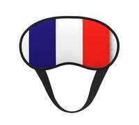 French Flag Print Blindfold Sleep Mask, 100% Block Light Eye Sleep Shade Cover Eye Masks with Adjustable Strap