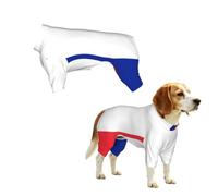 French flag Print Dog Clothes - 4 Legs Jumpsuit Sweatshirt for Small Medium Large Dogs Cats