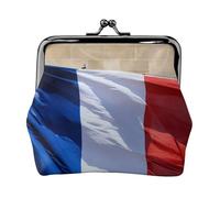 French Flag Print Exquisite Versatile Kiss Lock Coin Purse Cute Small Zipper Wallet for Coins Cards