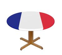 French Flag Print Oxford Wipeable Tablecloth Oil-Resistant Outdoor Table Cover Reusable Birthday Table Protector