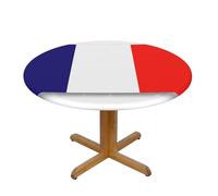 French Flag Print Oxford Wipeable Tablecloth Oil-Resistant Outdoor Table Cover Reusable Birthday Table Protector
