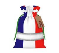 French Flag Print Reusable Gift Bags,Drawstring Gift Bags For Jewelry And Gifts,For Festive Occasions