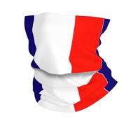 French Flag Print Ski Face Cover Cold Weather Scarf For Men Women, Neck Warmer Gaiter For Skiing Running
