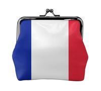 French flag print Small Pouch Kiss Lock Coin Purse for Women Coin Change Purse, Credit Card Wallet