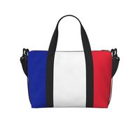French flag print Travel Duffel Bag,workout duffel bag, overnight shoulder Bag,Weekender Bag for Women Men, Black, One Size