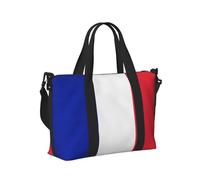 French flag Print Travel Duffle Bag,Handheld Shoulder Weekender Overnight Bag for Yoga,Gym,Travel