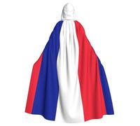 French Flag Print Unisex Adults Hooded Cloak Cape,Hooded Robe Cloak,Oversized Hood Cloak,Halloween Cloak