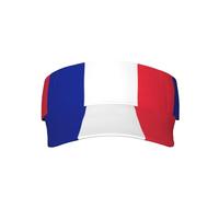 French Flag Print Unisex Visor Hat Hollow Top Design, Fashionable for Sports Outdoor Activities Black, Black, One size