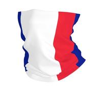 French Flag Print Winter Neck Gaiter Warmer, Soft Face Mask Scarf For Cold Weather Skiing Cycling Outdoor Sports