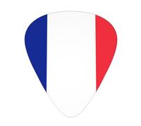 French flag Printed pick set - 12 pieces, thin, medium and thick guitar picks, suitable for guitar, bass, electric guitar and ukulele