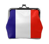 French Flag Printing Coin Purse, Lightweight Minimalist Wallet For Music Festivals And Concerts, Black, One Size, Art Deco
