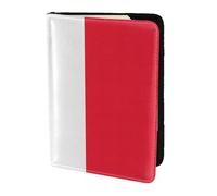 French Flag Printing Cowhide Passport Holder,Passport Cover,Travel Card Cover Case For Men Women,Documents Protector, Black, One Size