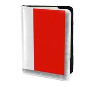 French Flag Printing Cowhide Passport Holder,Passport Cover,Travel Card Cover Case For Men Women,Documents Protector, Black, One Size