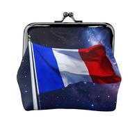 French Flag Printing Small Travel Kit Wallet, Compact Pouch For Camping Adventures And Fishing Trips, Black, One Size, Art Deco