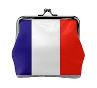 French flag small wallets woman,wallets for women,coin purse for women,small womens wallet,with zipper and kiss lock, Black, One Size, Art Deco
