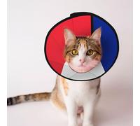 French Flag Soft Dog Cone Collar, Depets Adjustable Recovery Pet Cone E-Collar for Cats Kittens Rabbits, Comfy Elizabethan Collar