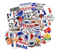 French Flag Sticker Pack Paris Stickers Suitcase Stickers France Flag French Themed Presents France for Scrapbooking Paris Scrapbook French Themed Decals